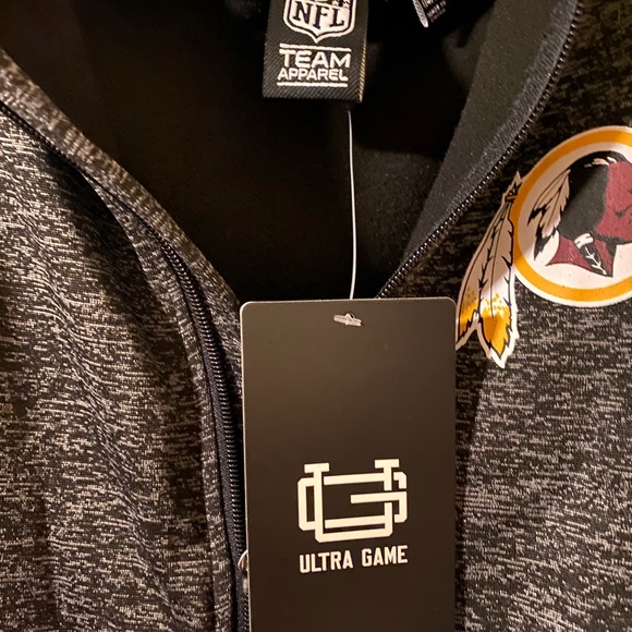 Kids Washington Redskins Hoodie Size 14/16 full zipper NWT NFL Team Apparel - Picture 4 of 5